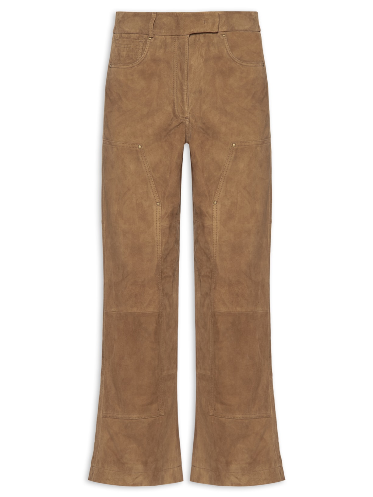 Calça Feminina Couro Chamois - Marrom