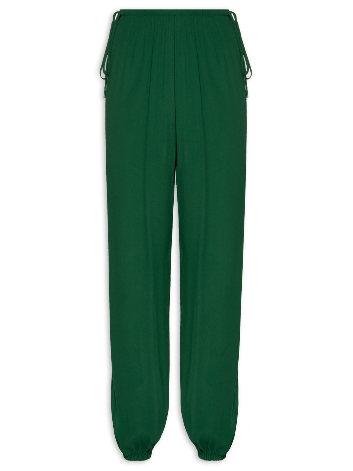 Calça Feminina Crepe Amarração Lateral - Verde