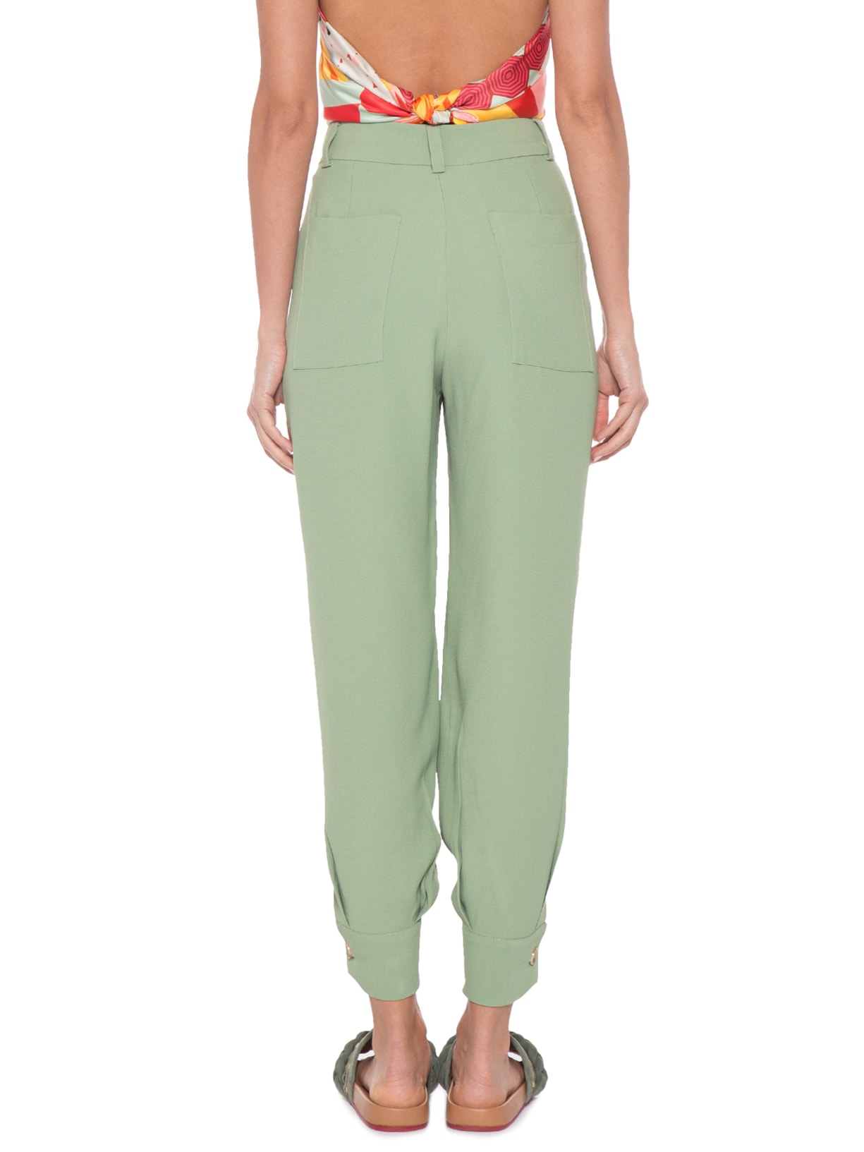 Calça Feminina Crepe Baloon Verde '2Essential