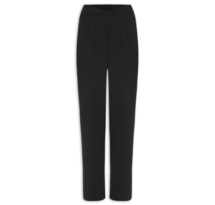 Calça Feminina Crepe Cós Torcido - Preto