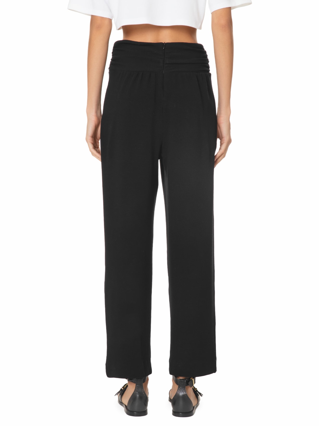 Calça Feminina Crepe Cós Torcido Preto Animale