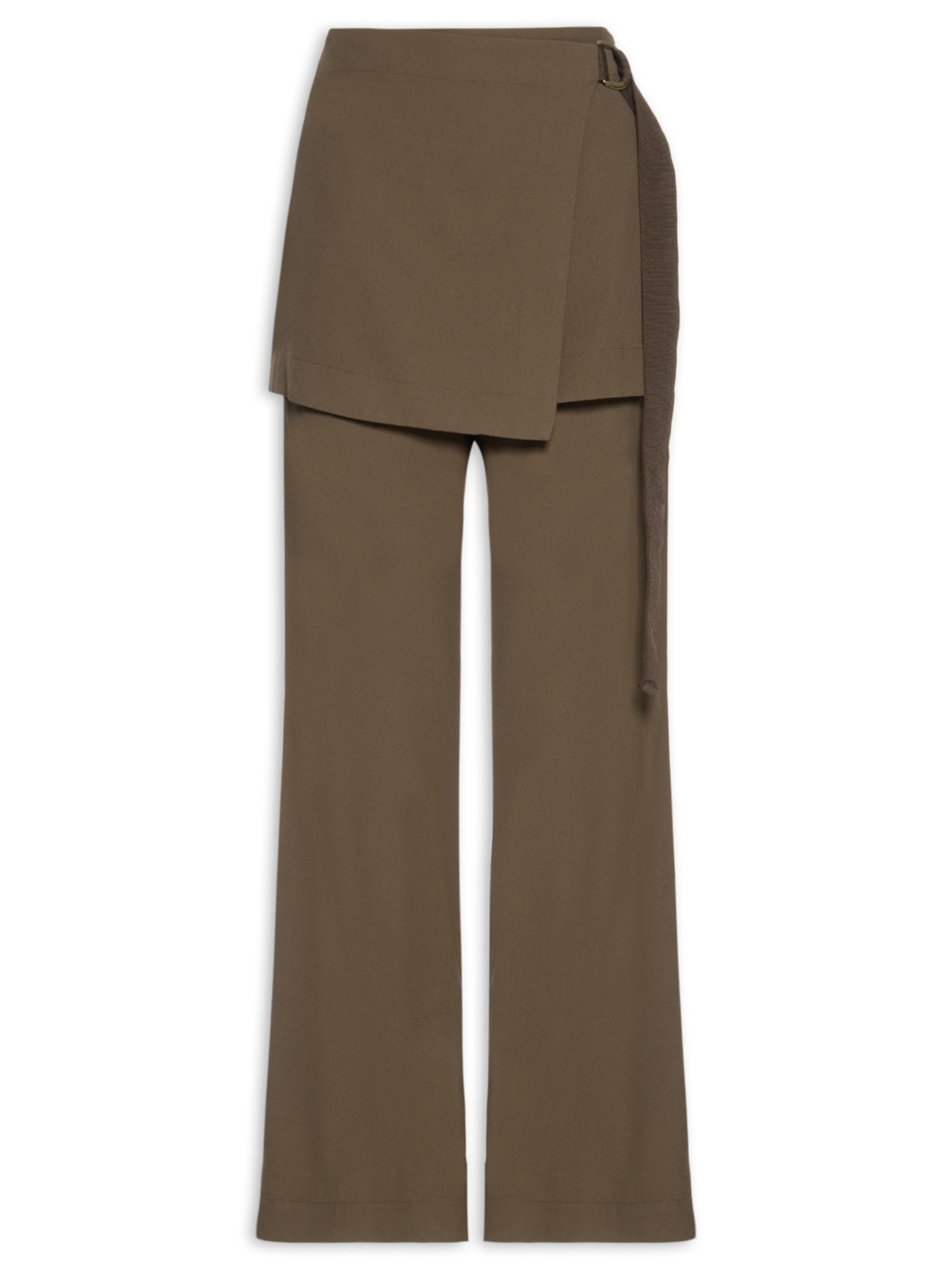 Calça Feminina Crepe Envelope Elisa Marrom Nk