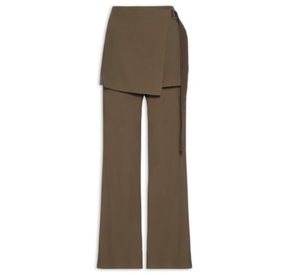 Calça Feminina Crepe Envelope Elisa - Marrom