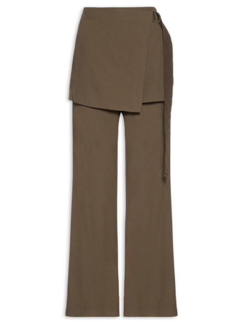 Calça Feminina Crepe Envelope Elisa - Marrom