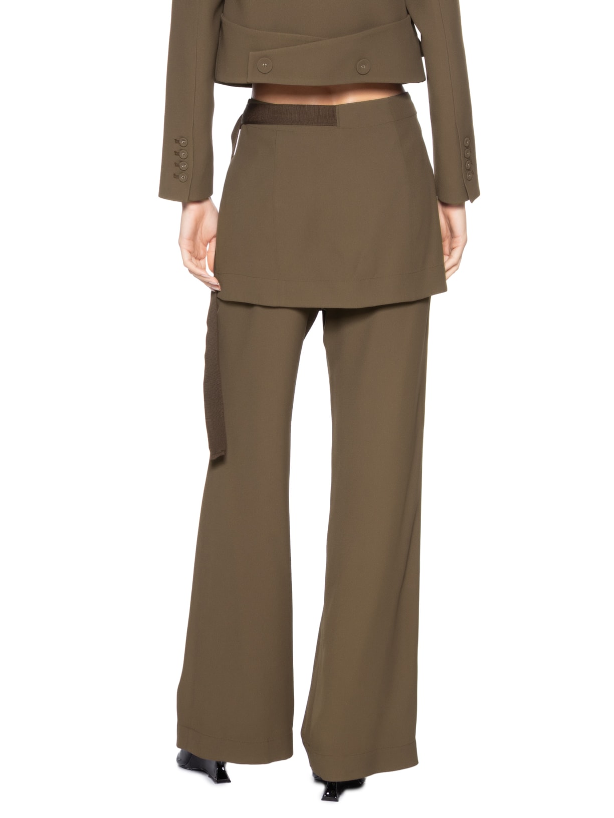 Calça Feminina Crepe Envelope Elisa Marrom Nk