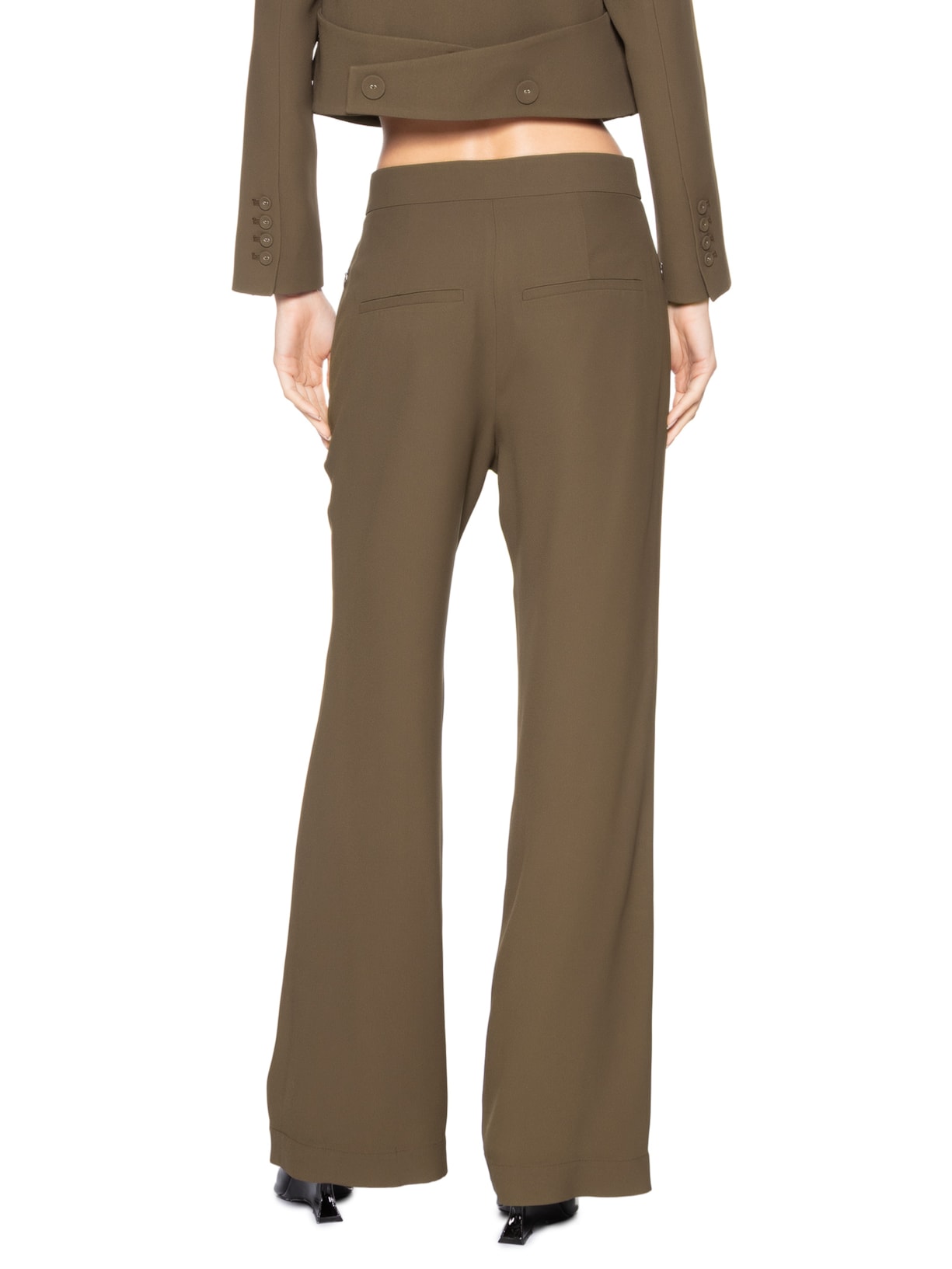 Calça Feminina Crepe Envelope Elisa Marrom Nk