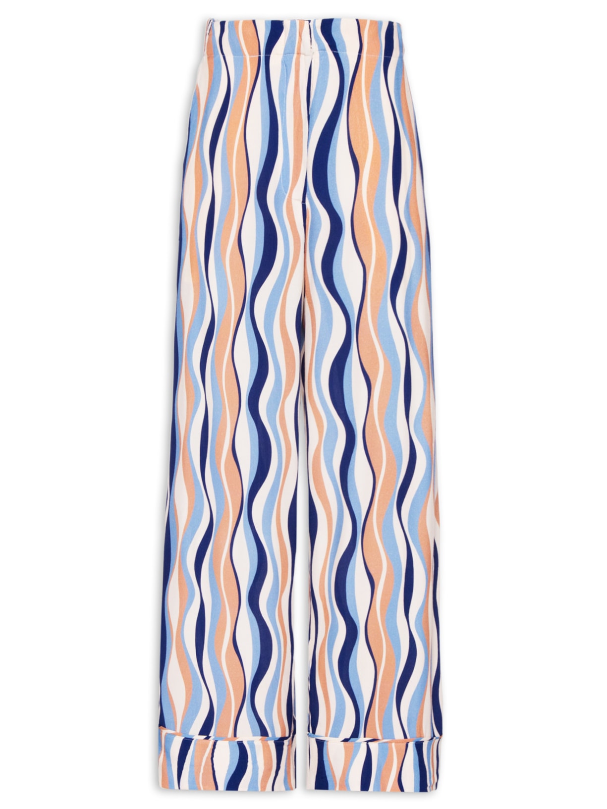 Calça Feminina Crepe Estampa Carioca - Azul