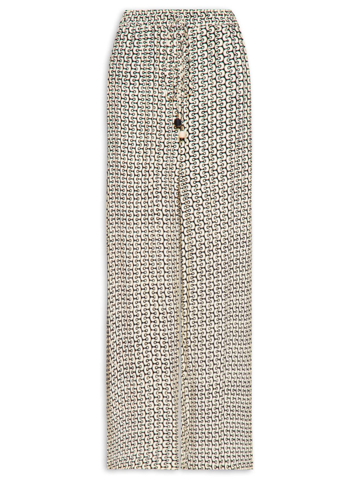 Calça Feminina Crepe Estampa Ipanema - Preto