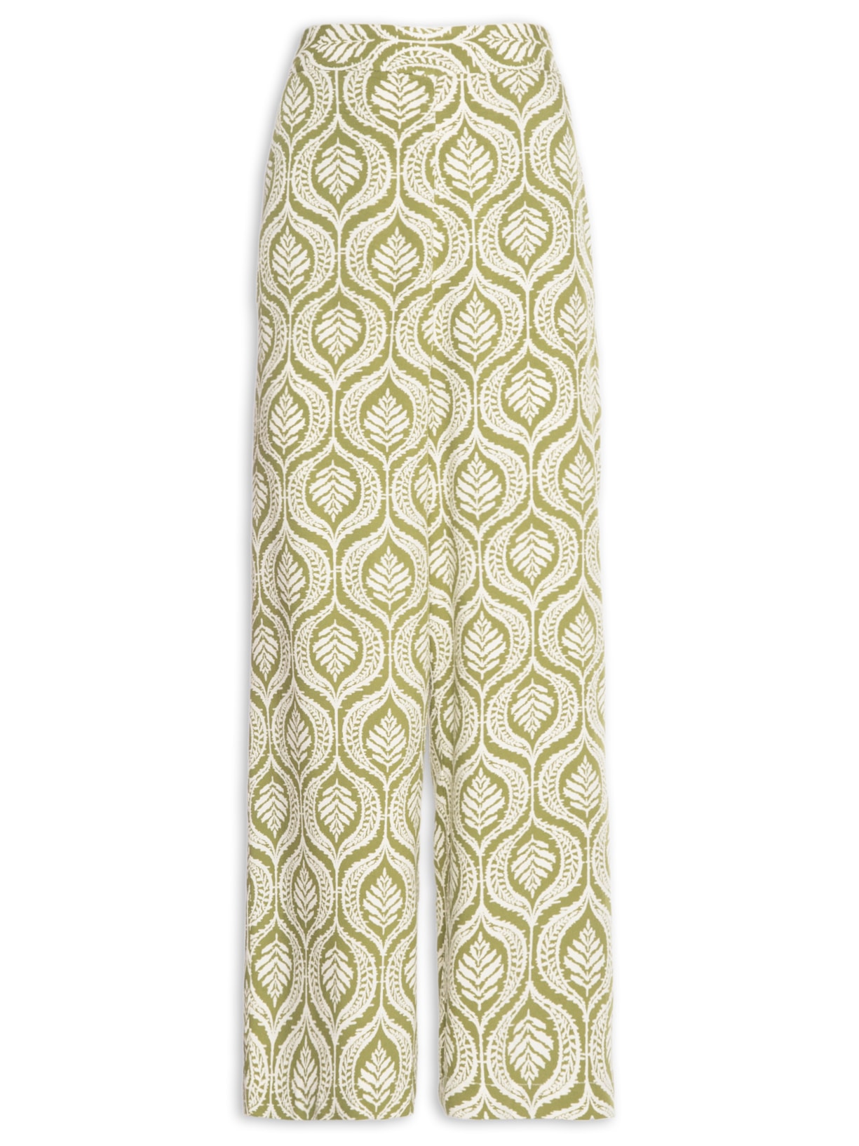 Calça Feminina Crepe Estampa Jardim - Verde