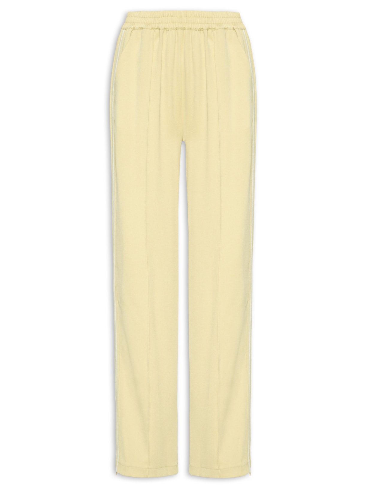 Calça Feminina Crepe Listra Lateral Amarelo Animale Jeans