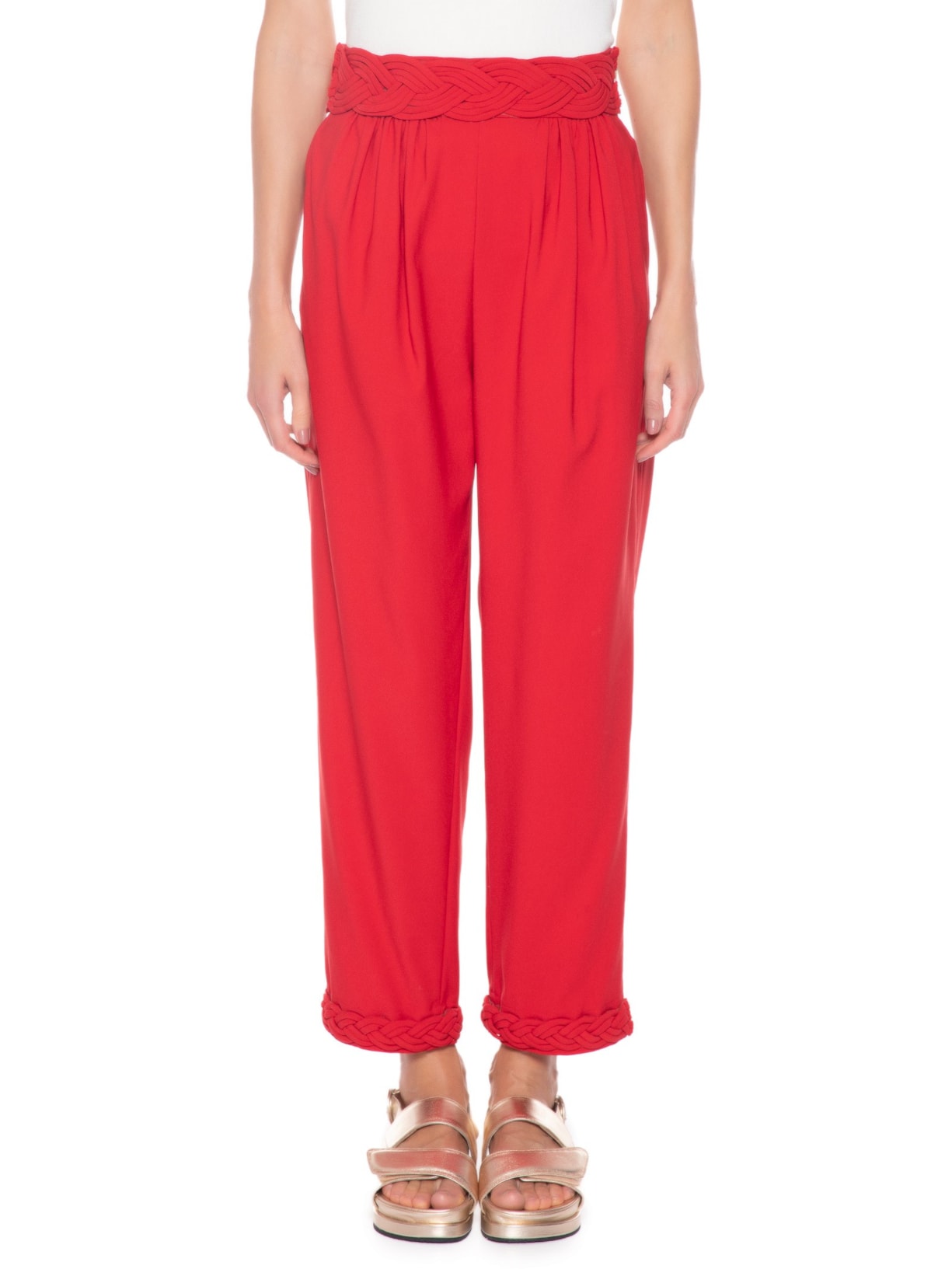 Calça Feminina Crepe Ravan Vermelho Paula Raia