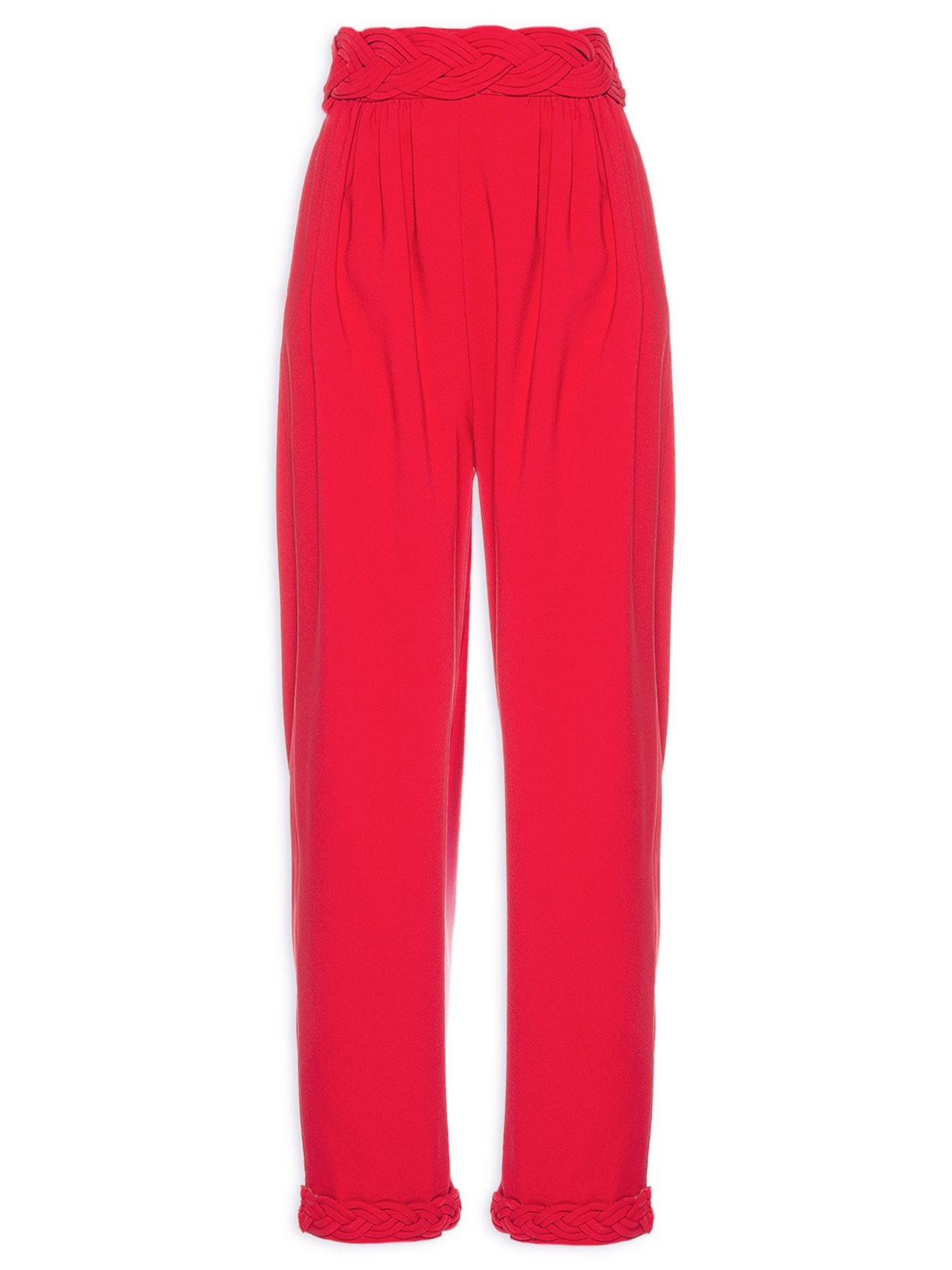 Calça Feminina Crepe Ravan Vermelho Paula Raia