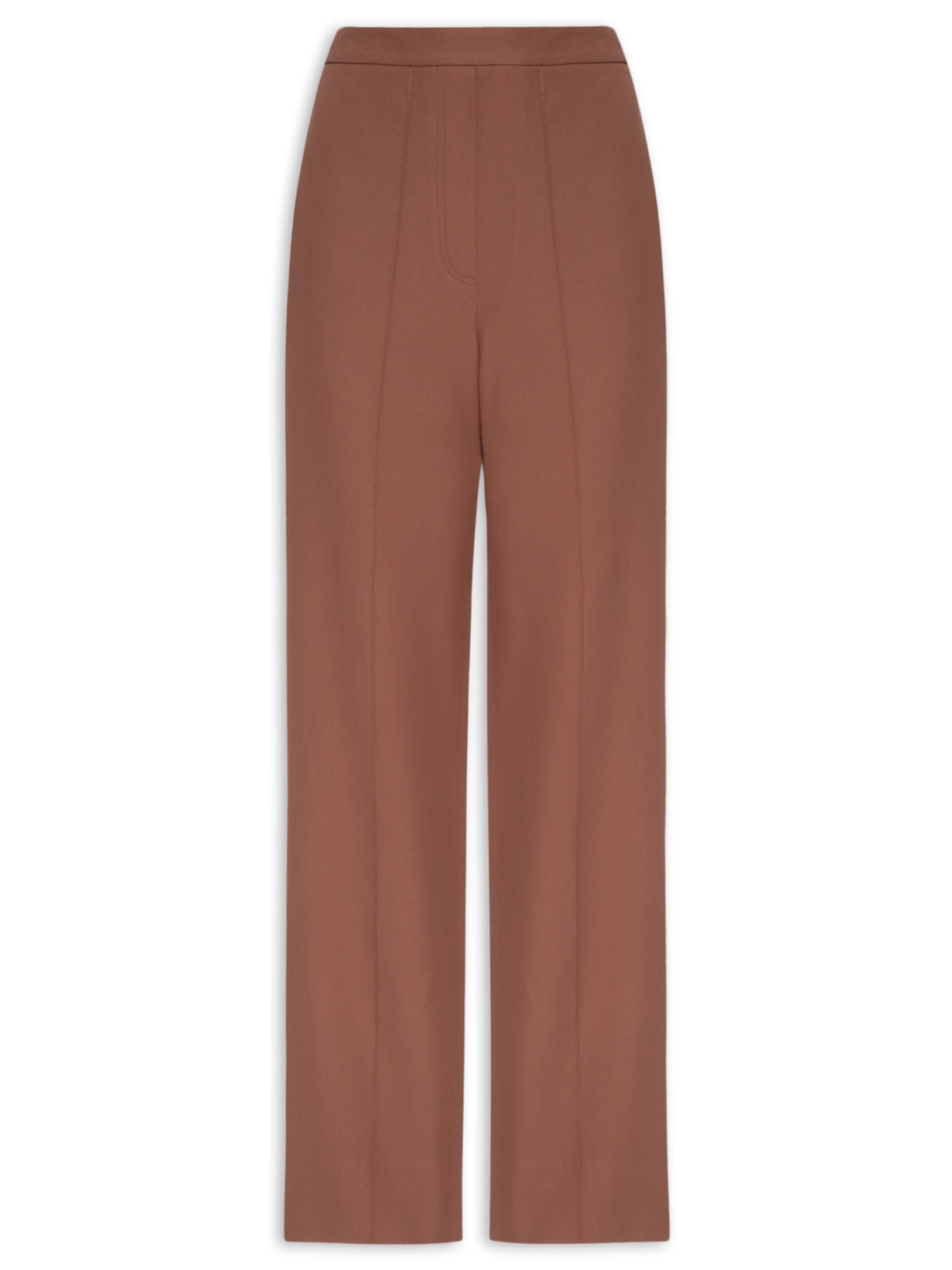 Calça Feminina Crepe Round Gaia - Marrom