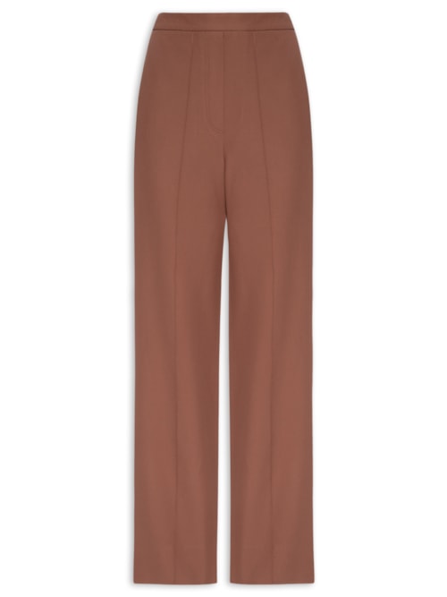 Calça Feminina Crepe Round Gaia - Marrom