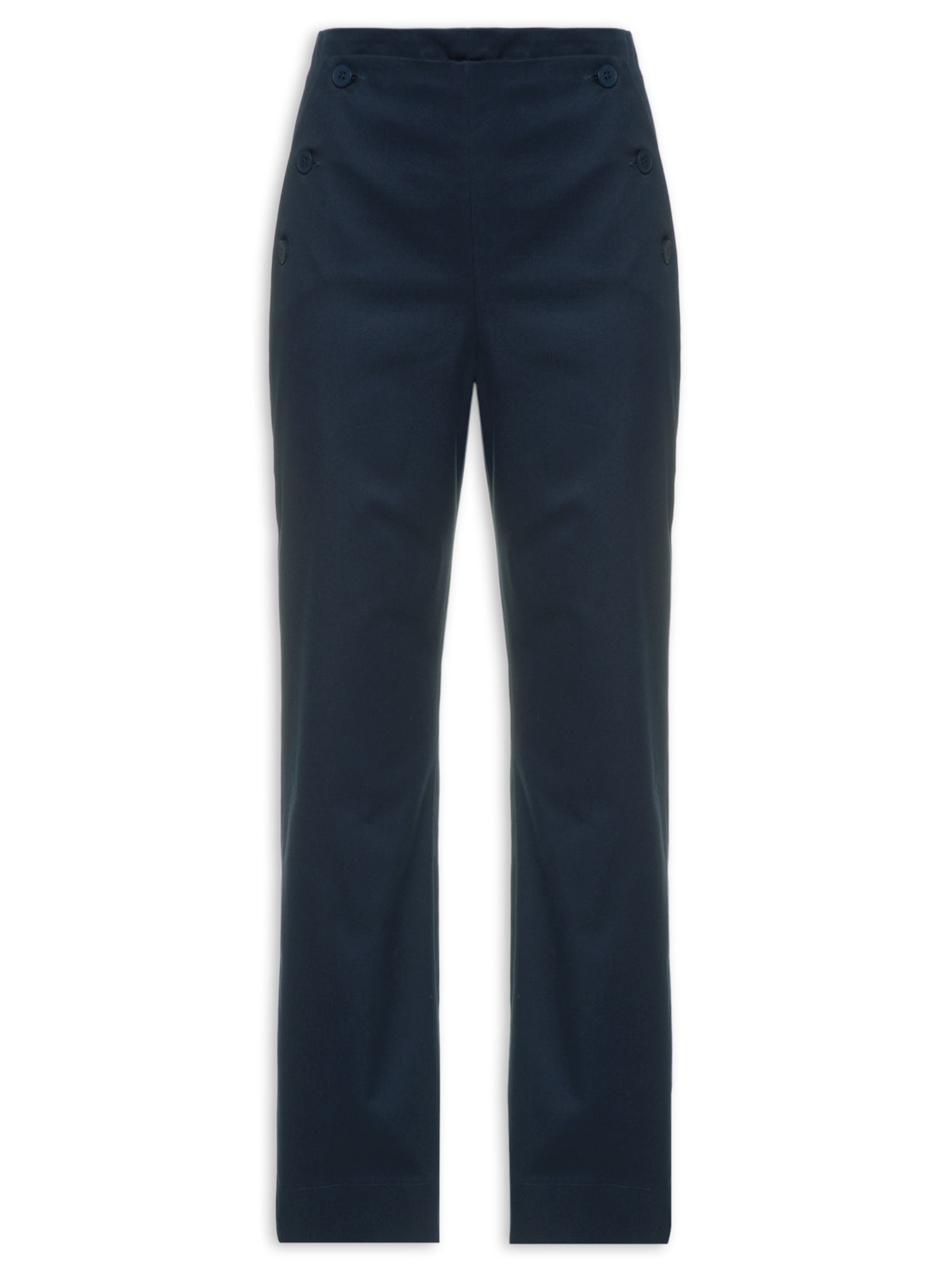 Calça Feminina Crepe Semi Flare - Azul