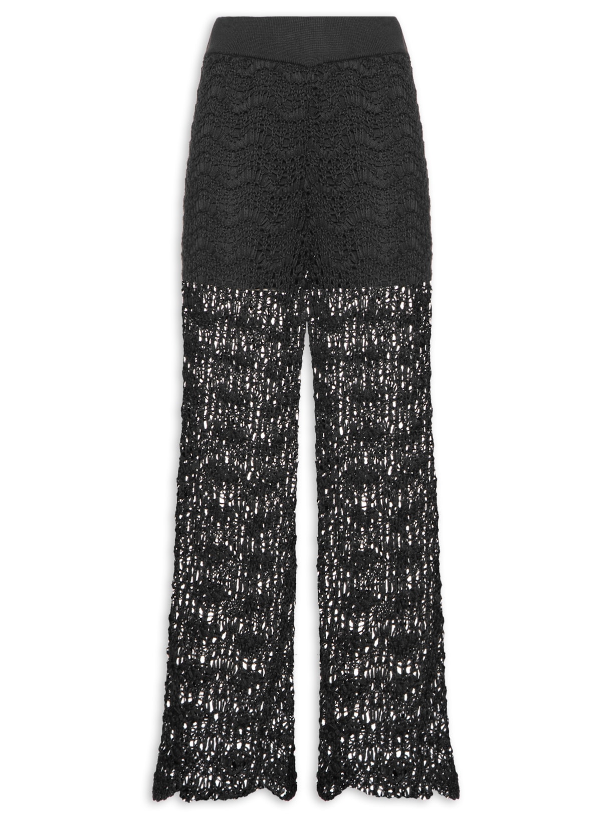 Calça Feminina Crochet - Preto