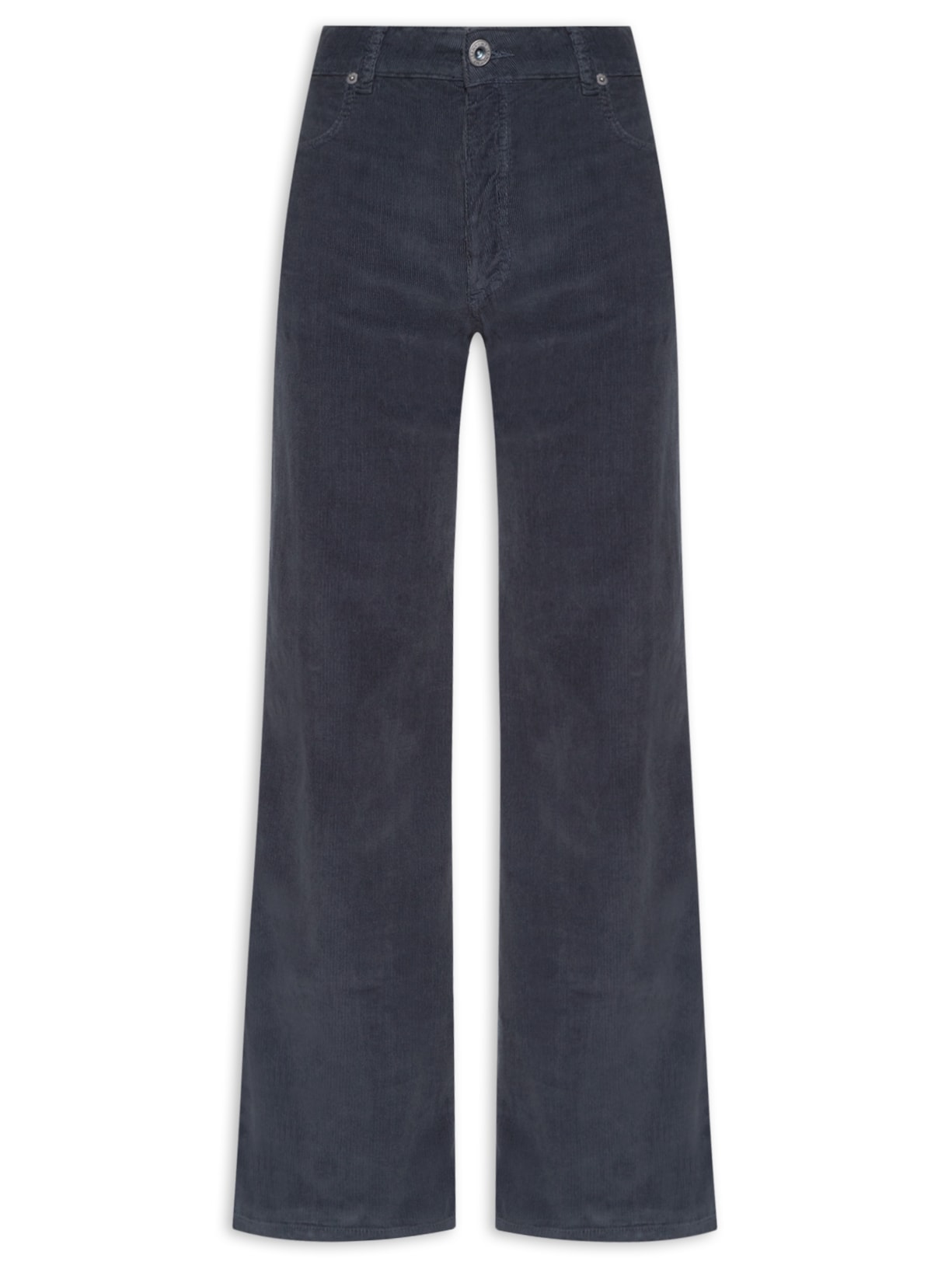 Calça Feminina Cropped Veludo Cotelê - Azul