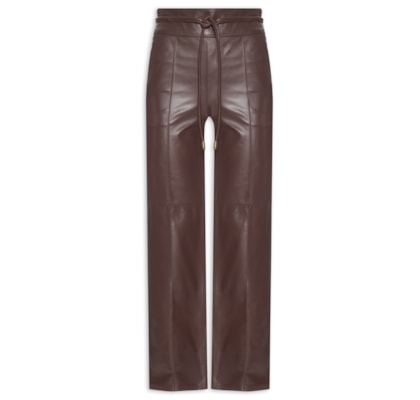 Calça Feminina Dandara Couro - Marrom