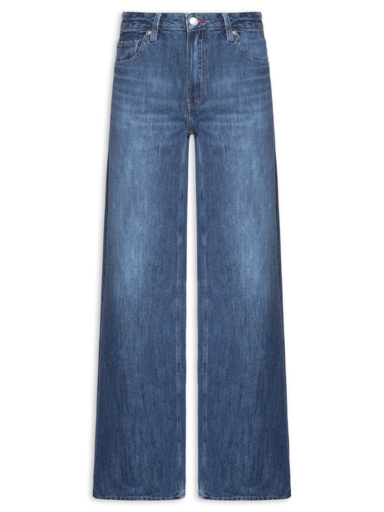 Calça Feminina Dark Wide Leg - Azul