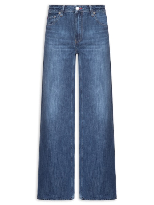 Calça Feminina Dark Wide Leg - Azul