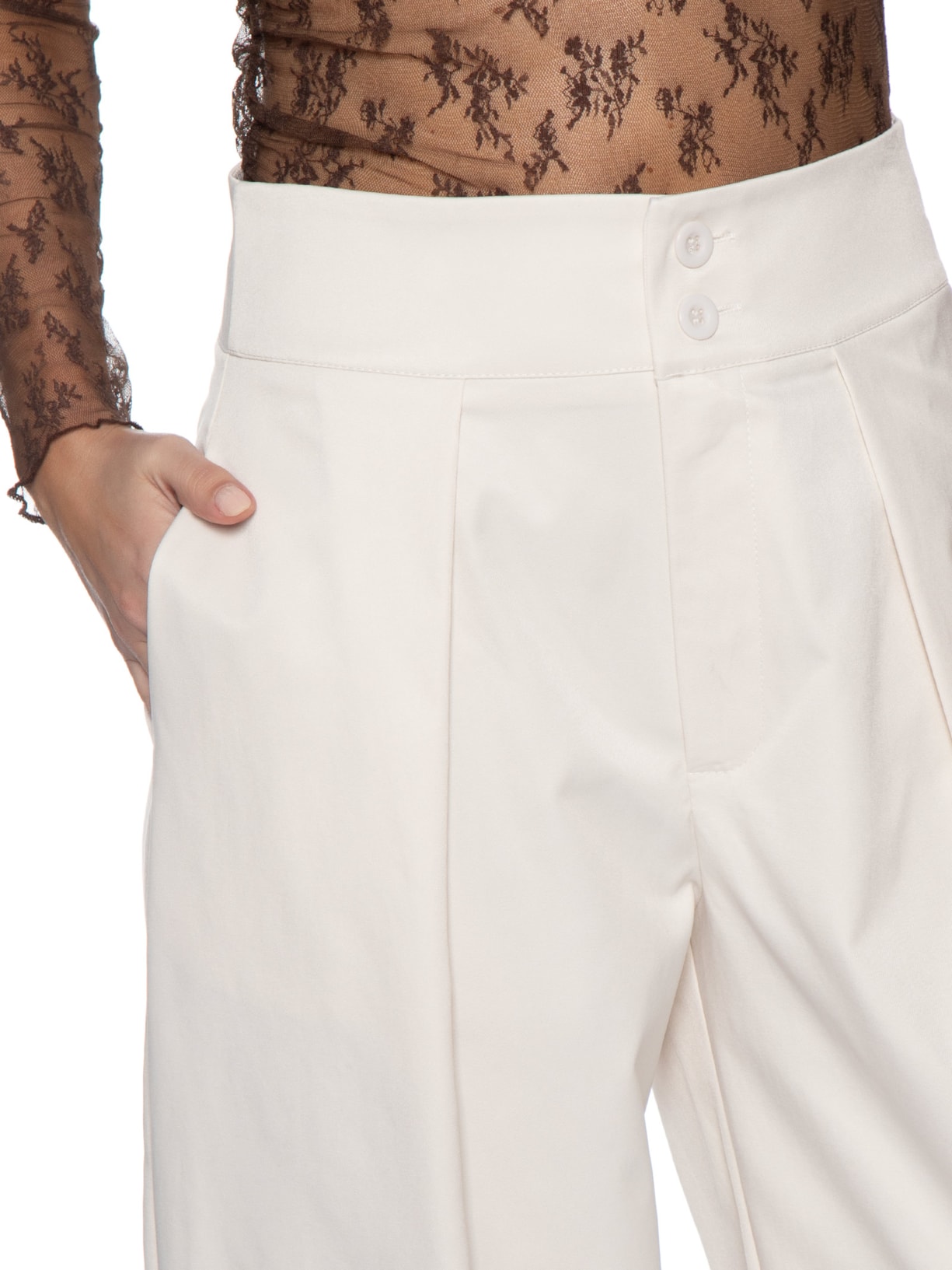 Calça Feminina De Alfaiataria Balloon Bege Market 33