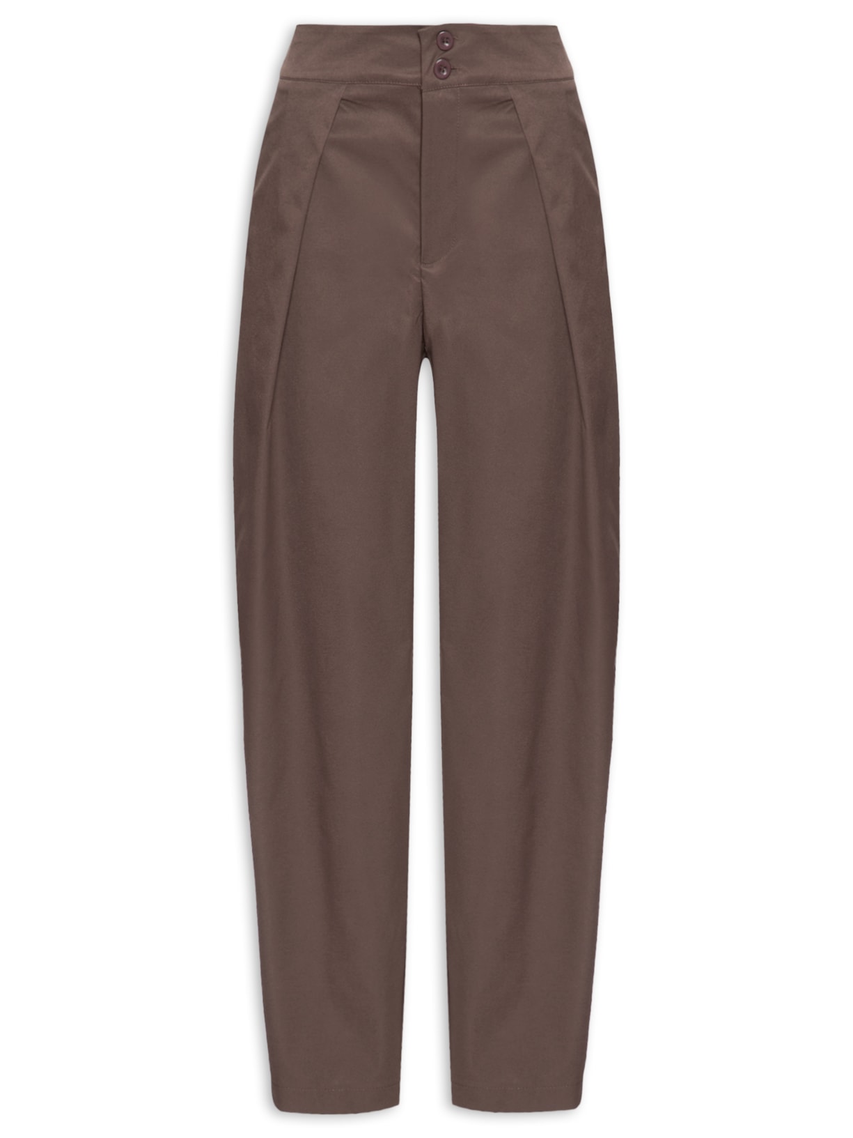 Calça Feminina De Alfaiataria Balloon Marrom Market 33