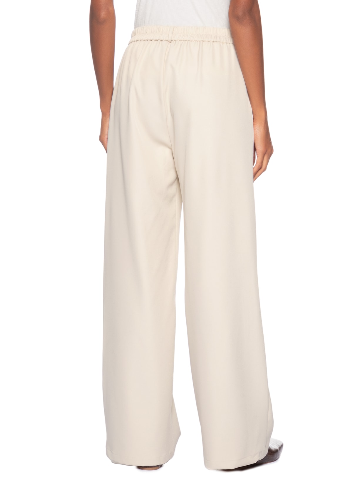 Calça Feminina  de Alfaiataria Bege Basiq