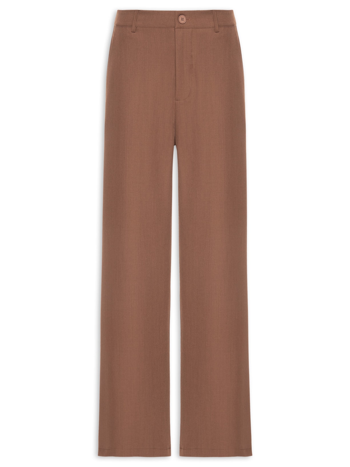 Calça Feminina  de Alfaiataria – Marrom Basiq