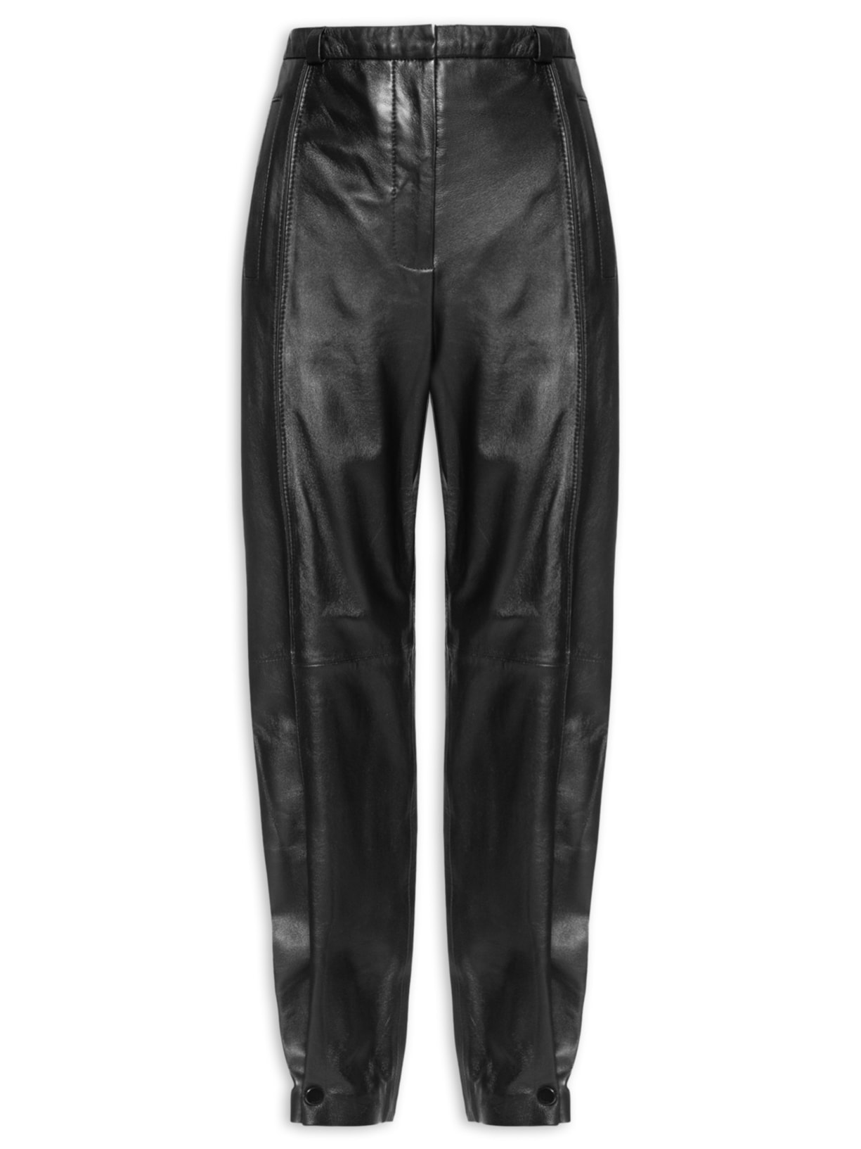 Calça Feminina De Couro - Preto