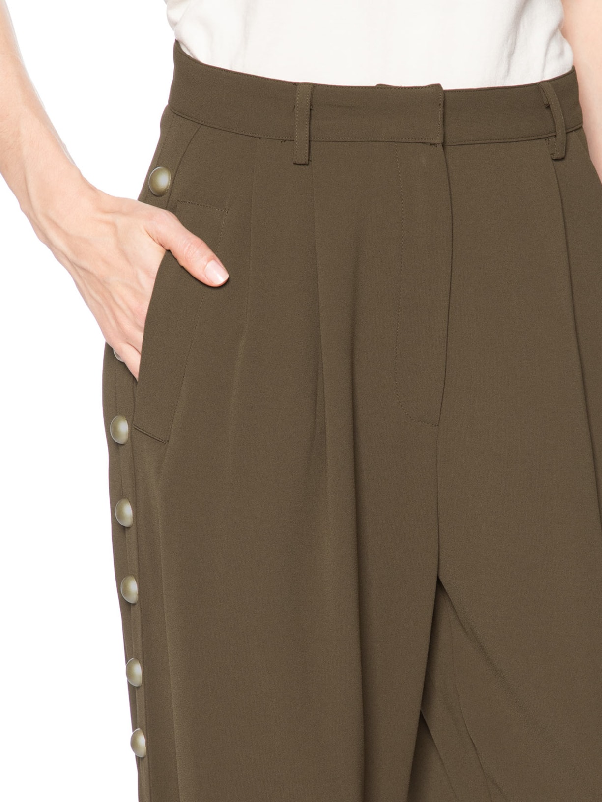 Calça Feminina de Crepe com Rebite – Marrom Animale Jeans