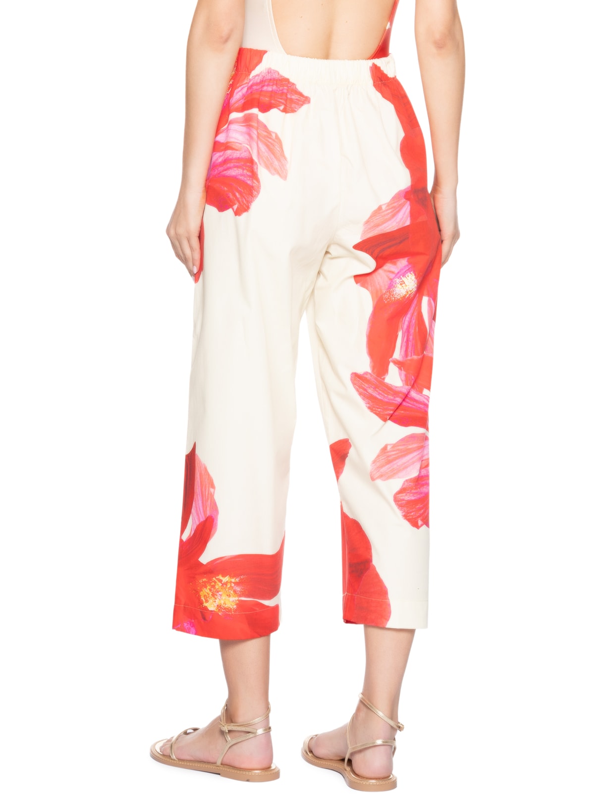 Calça Feminina de Elástico Rosa Lenny Niemeyer