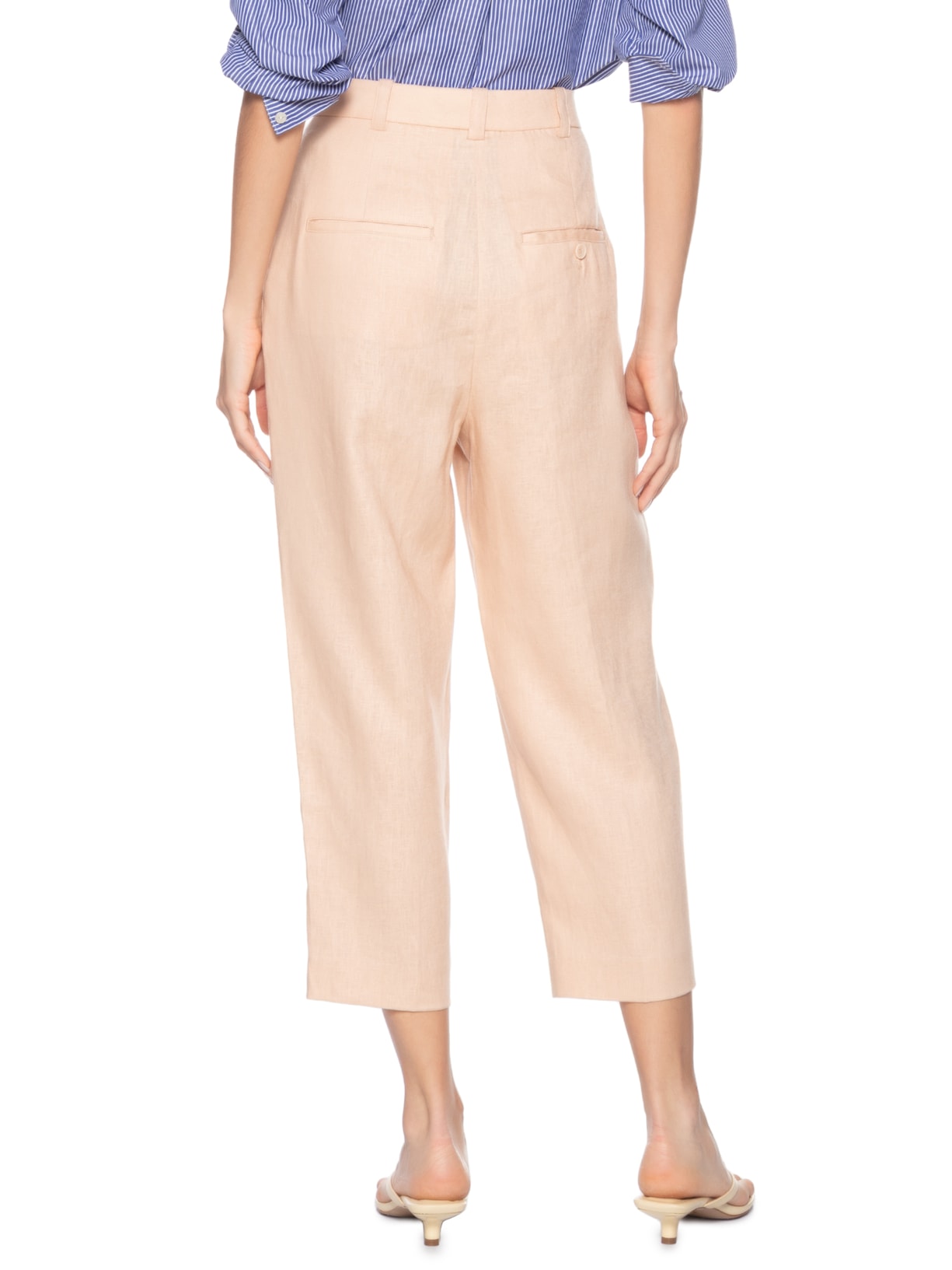 Calça Feminina De Linho Bege Animale