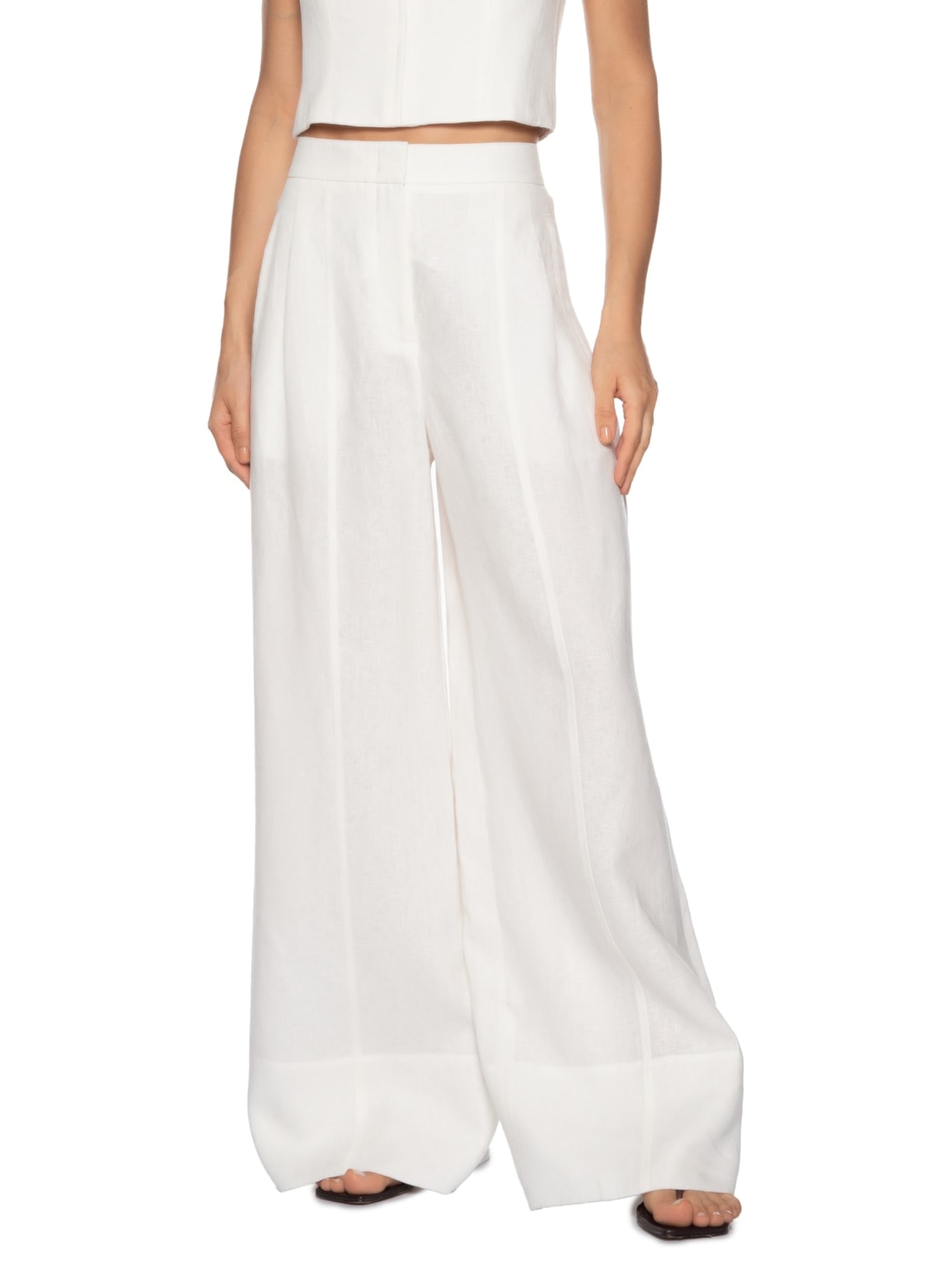 Calça Feminina De Linho Branco Animale