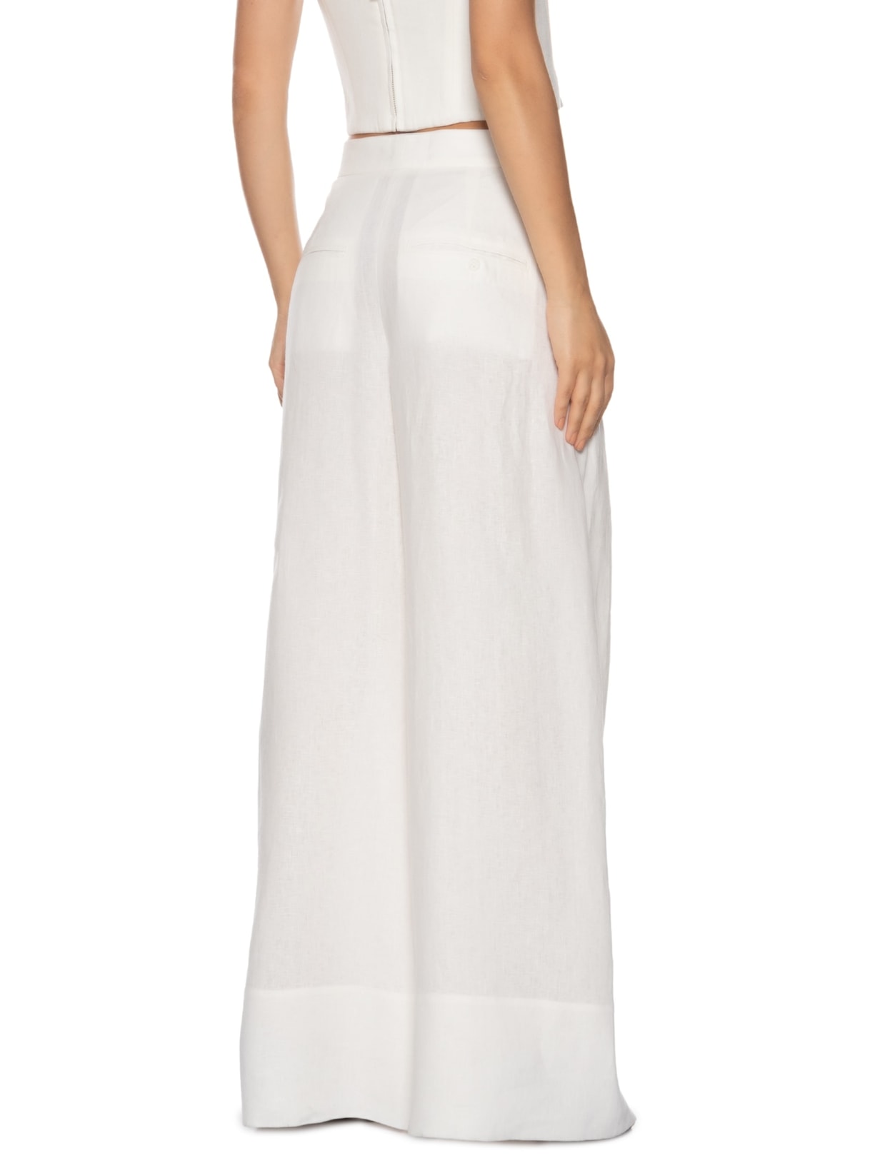 Calça Feminina De Linho Branco Animale