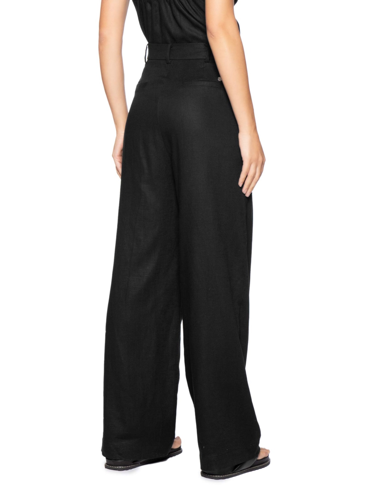 Calça Feminina de Linho Millie – Preto Animale Jeans