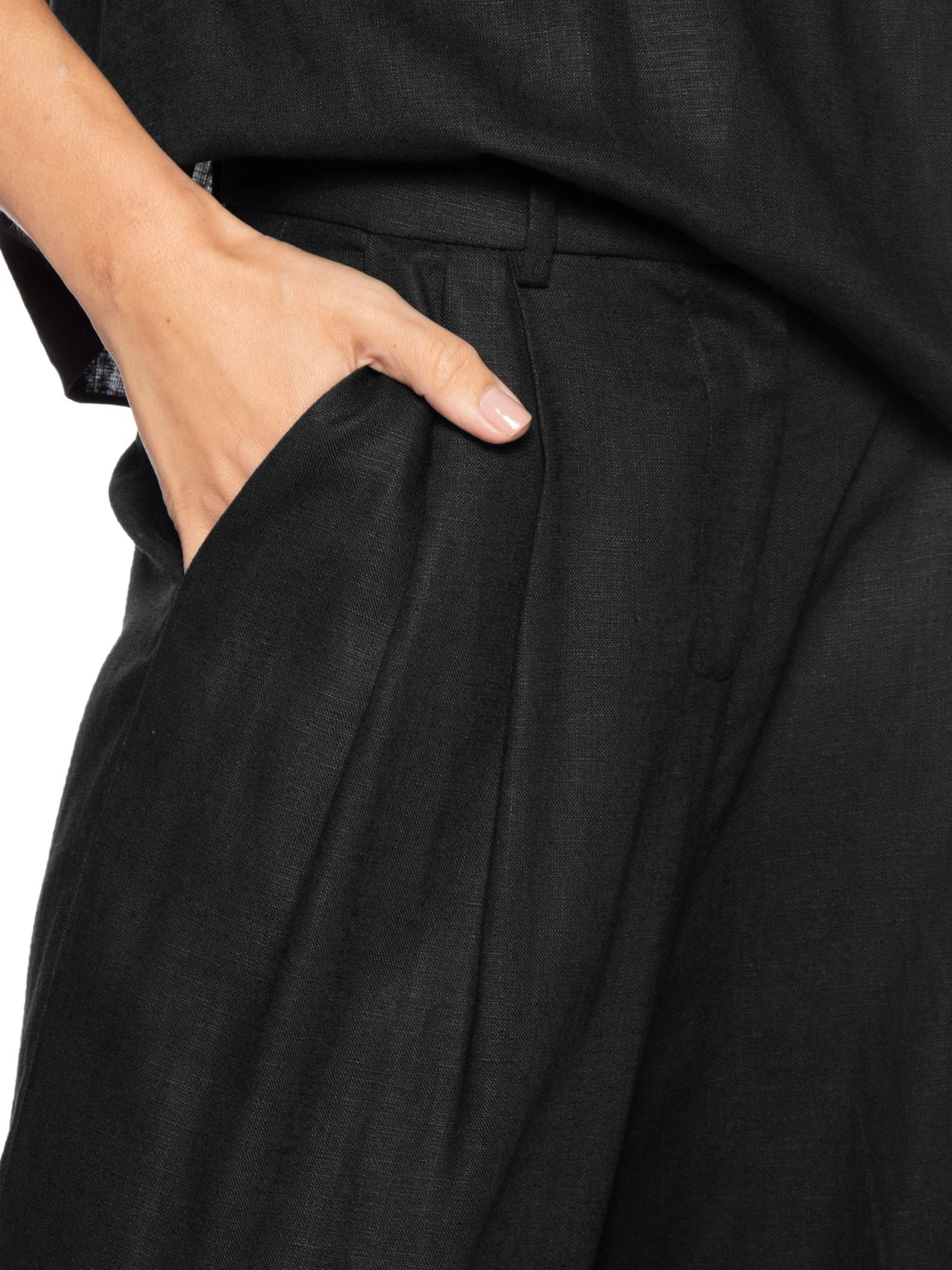 Calça Feminina de Linho Millie – Preto Animale Jeans