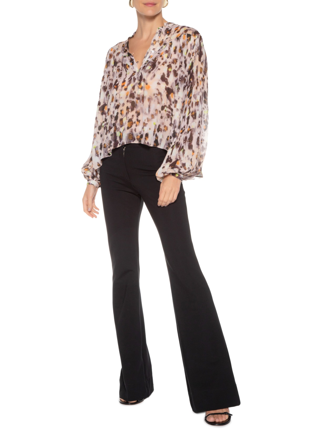 Calça Feminina De Malha Estruturada Preto Animale