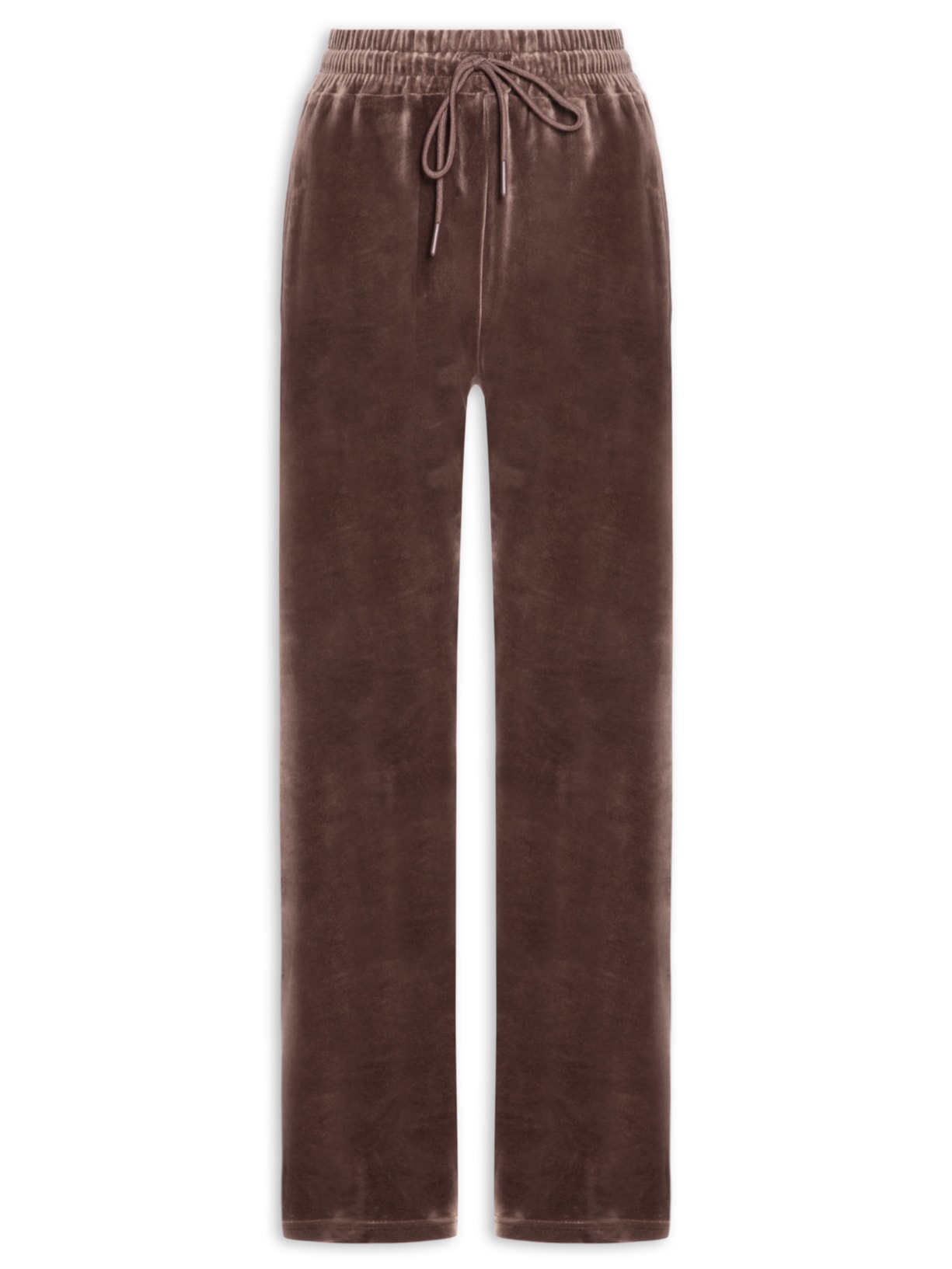 Calça Feminina De Moletom Plush Marrom Basiq