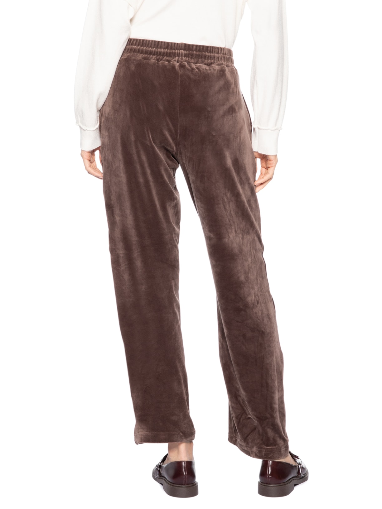 Calça Feminina De Moletom Plush Marrom Basiq