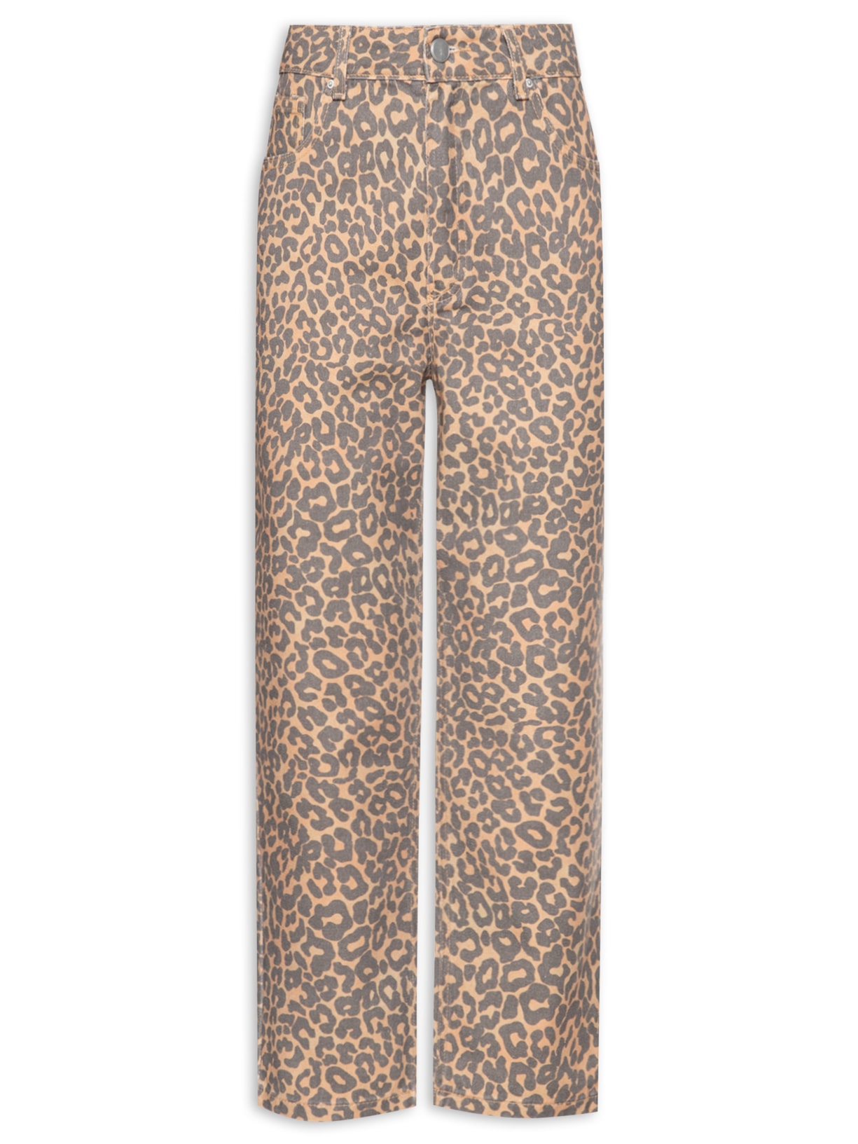 Calça Feminina De Sarja Reta - Animal Print