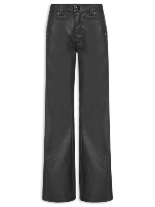 Calça Feminina de Sarja Reta - Preto