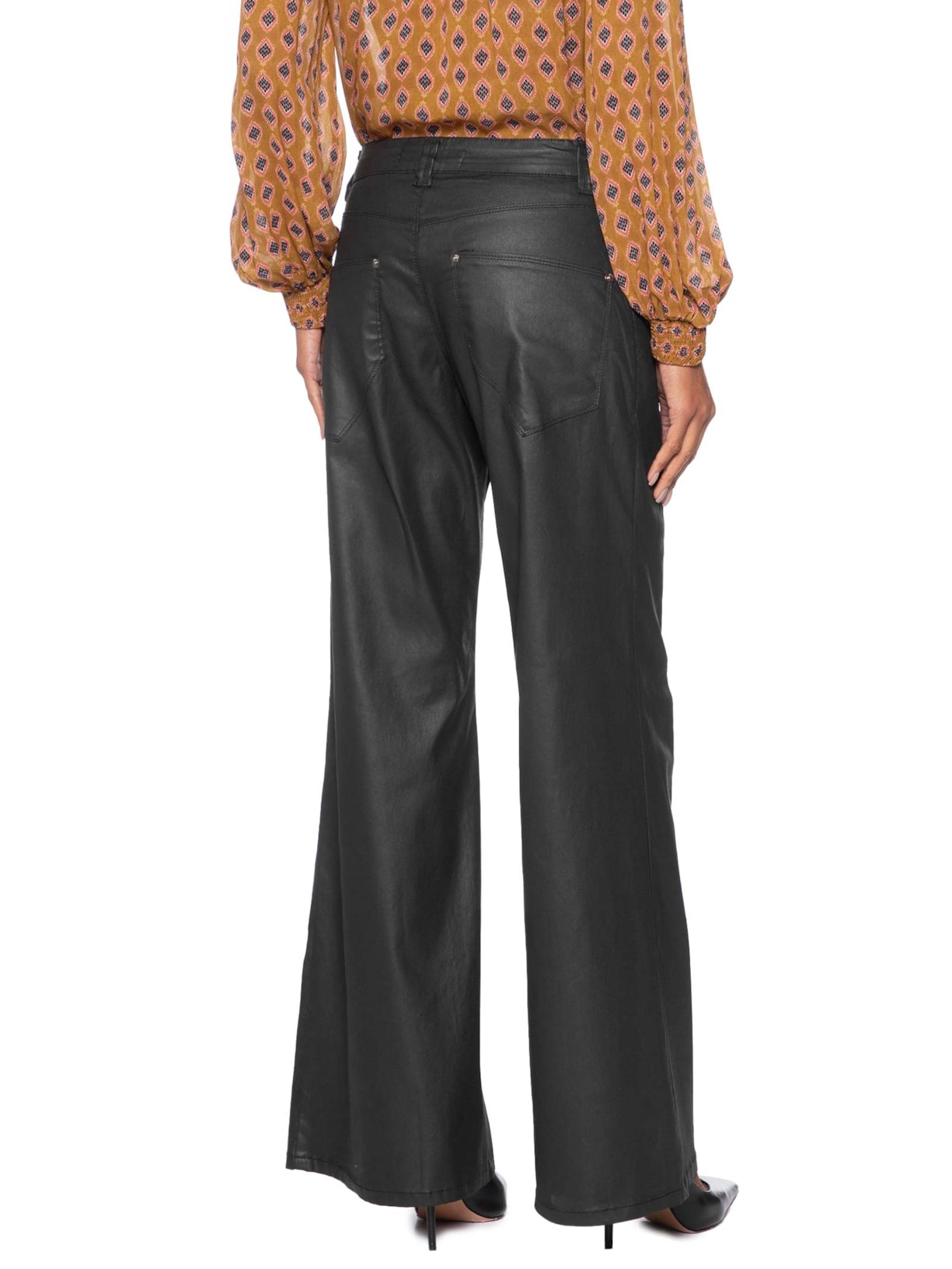 Calça Feminina  de Sarja Reta Preto Animale