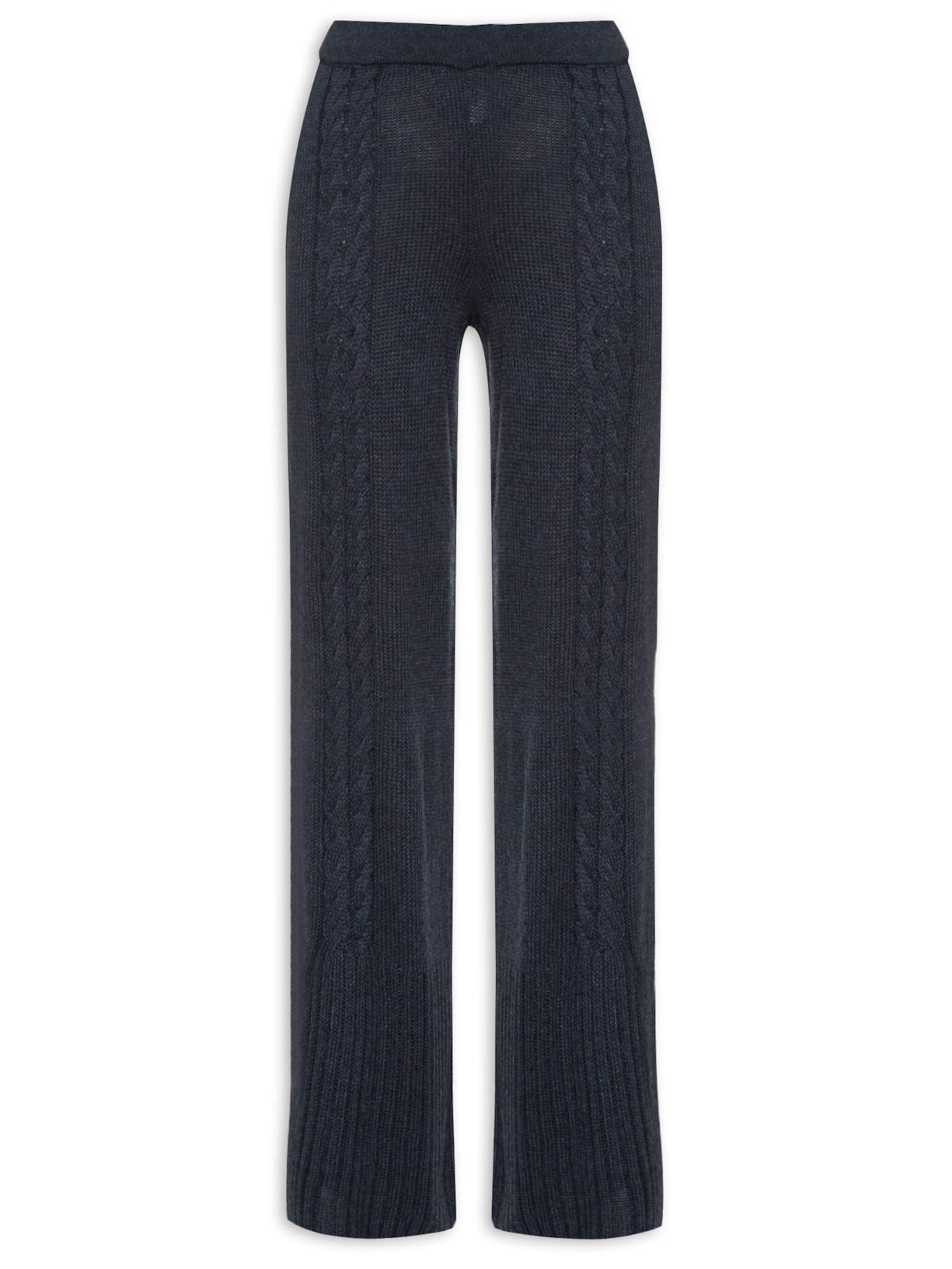 Calça Feminina De Tricot - Azul