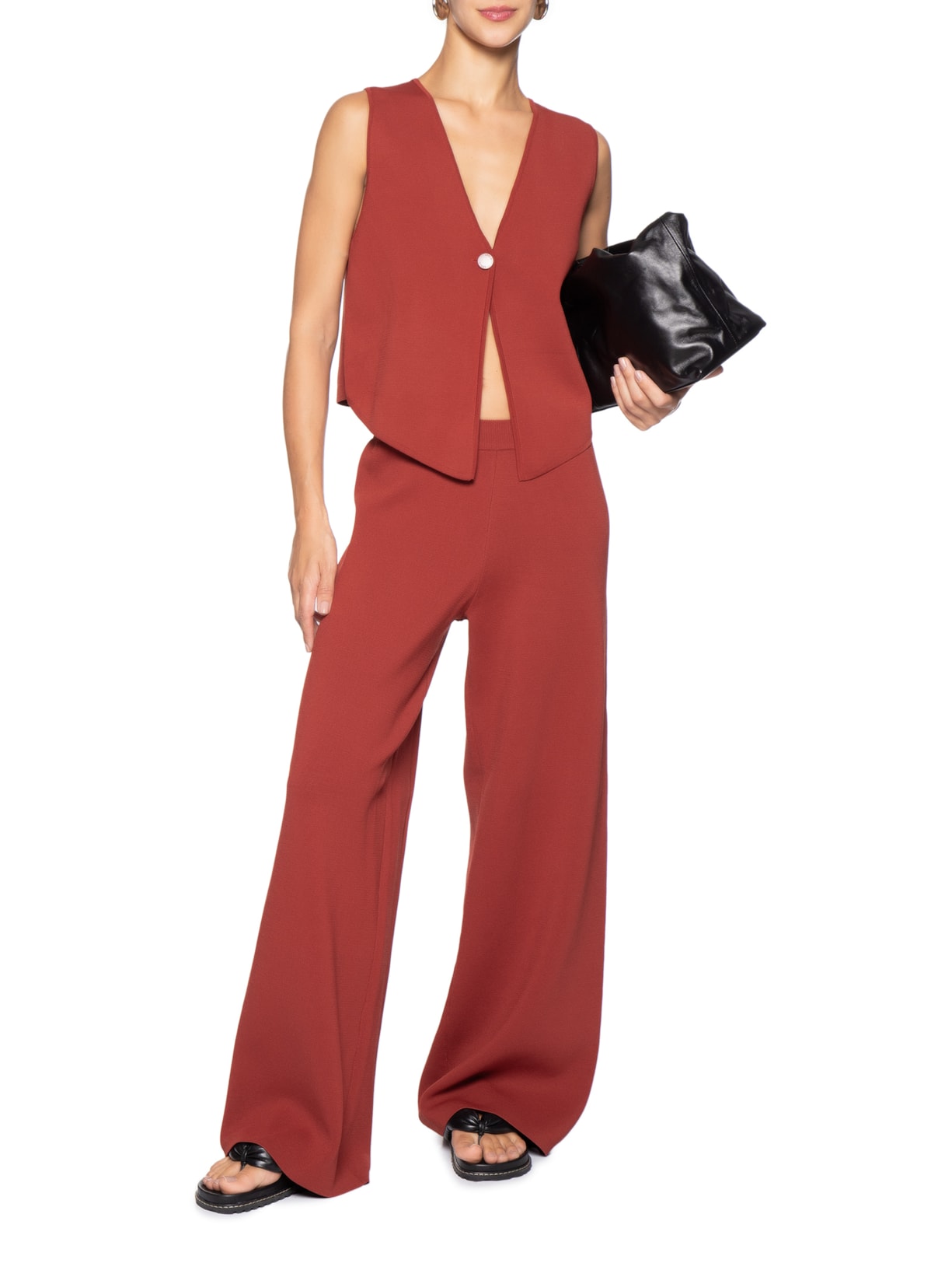 Calça Feminina De Tricot Básica Vermelho Animale Jeans