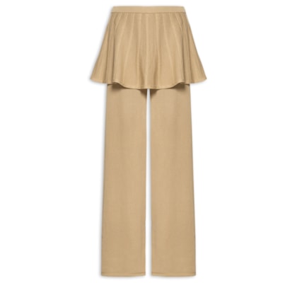 Calça Feminina De Tricot Telado - Bege
