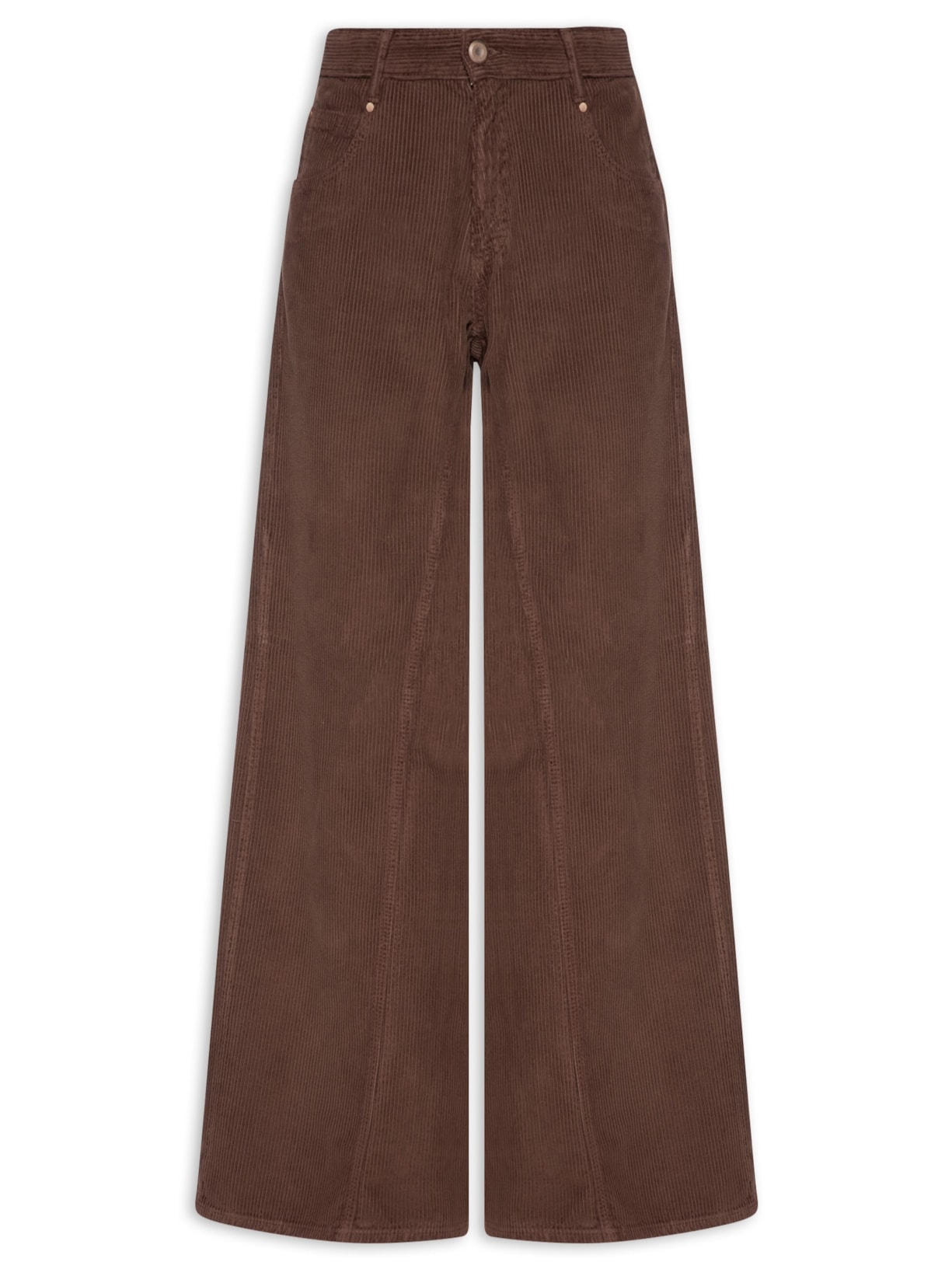 Calça Feminina De Veludo Dries - Marrom