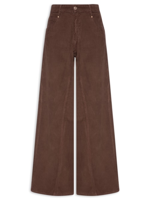 Calça Feminina De Veludo Dries - Marrom