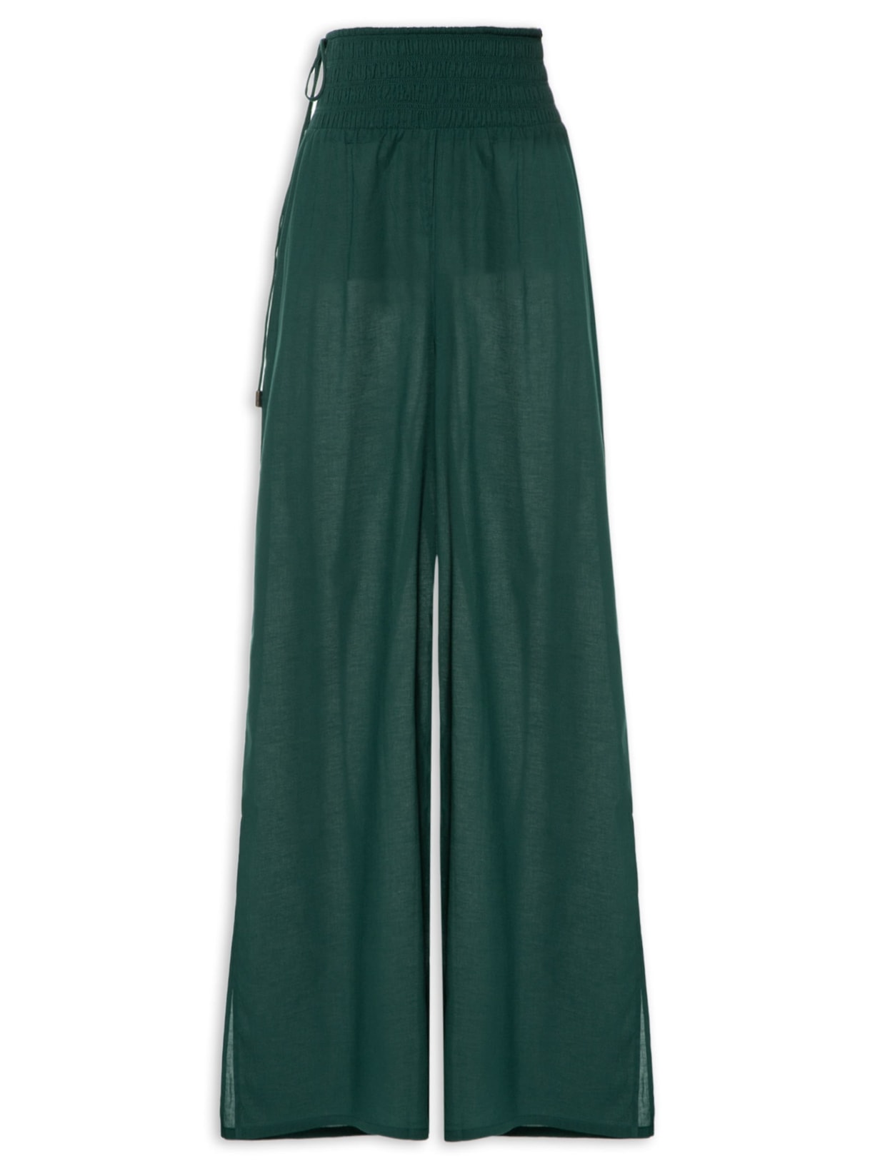 Calça Feminina De Voil Cós Lastex - Verde