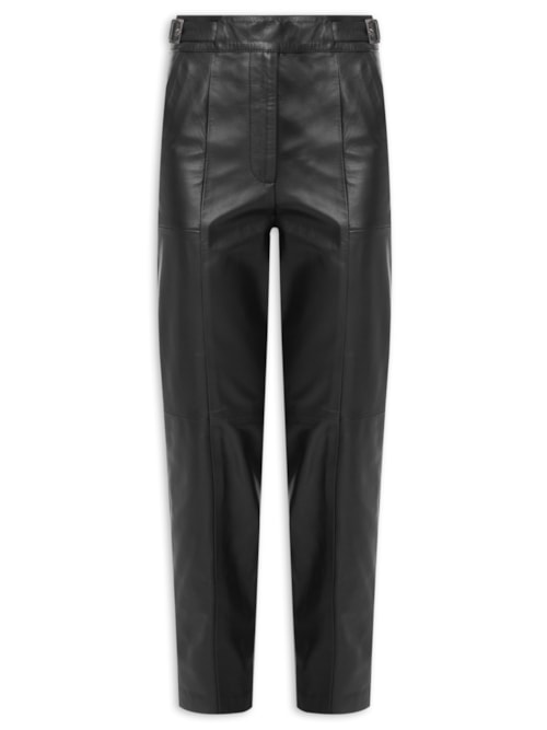 Calça Feminina Debora Couro - Preto