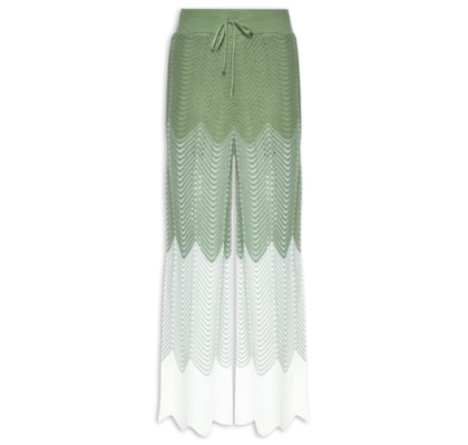 Calça Feminina Degradê Em Tricot - Verde